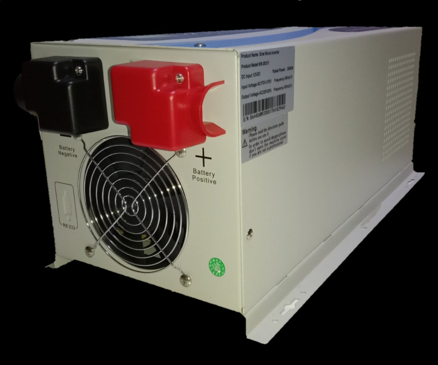Denko 3000W Inverter 24VDC to 220V AC with cooling fan and battery terminals