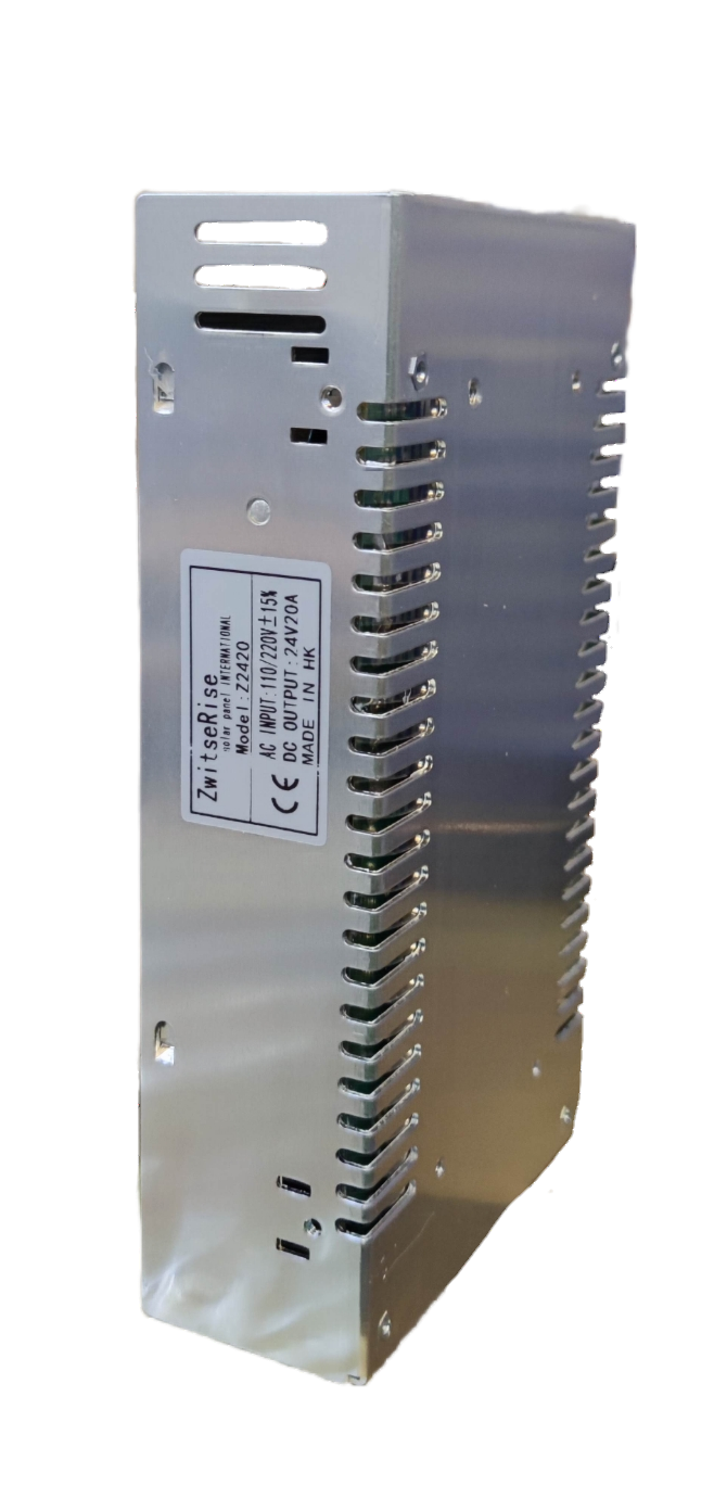 ZwitseRise Power Supply 24V 20A - 220V Input for door chimes and bells with efficient performance