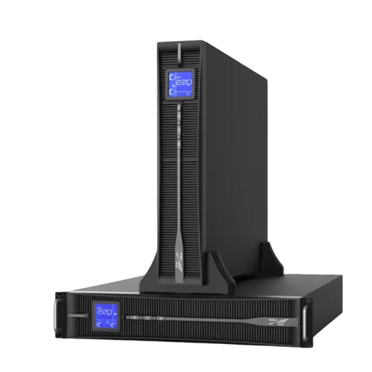 KEHUA TECH 2000VA UPS True On-Line 120-295V Output black rack tower convertible UPS with blue LCD display