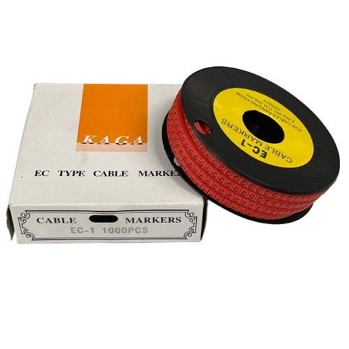 Cable Marker Red - G, 2.6mm to 4.2mm 1000pcs per Roll EC-1