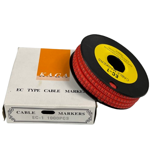 Cable (L) Marker Red 2.6mm to 4.2mm 1000pcs per Roll EC-1