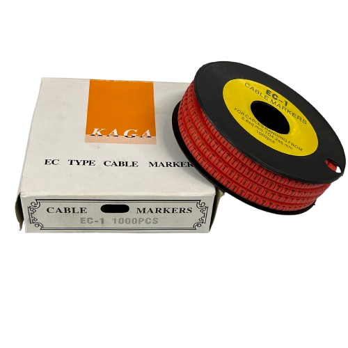 Cable (T) Marker Red 2.6mm to 4.2mm 1000pcs per Roll EC-1