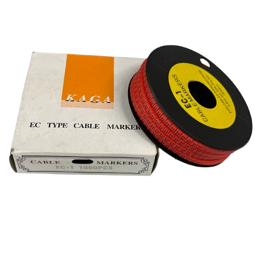 Cable (U) Marker Red 2.6mm to 4.2mm 1000pcs per Roll EC-1