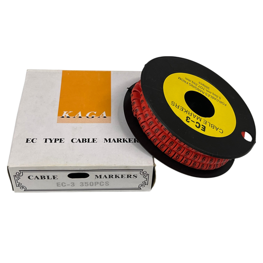 Grippes (6) Cable Marker Red 5.0mm to 7.2mm 350pcs Wire Tagging