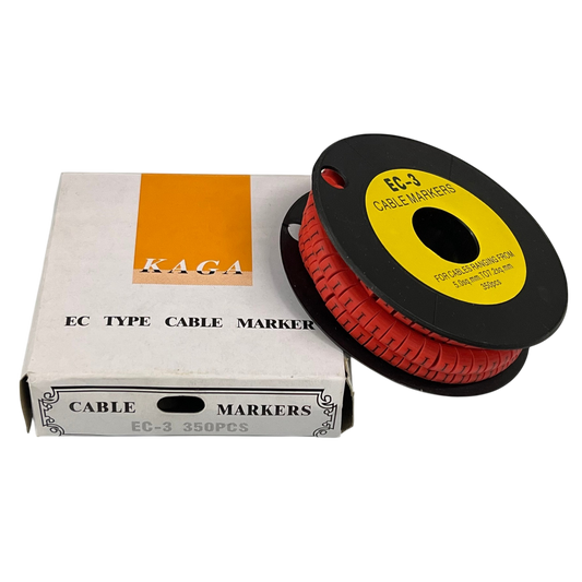 Grippes (I) Cable Marker Red 5.0mm to 7.2mm 350pcs Wire Tagging