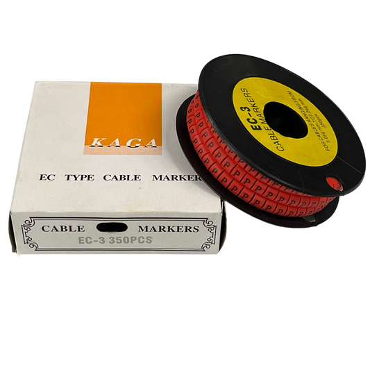 Grippes (P) Cable Marker Red 5.0mm to 7.2mm 350pcs Wire Tagging