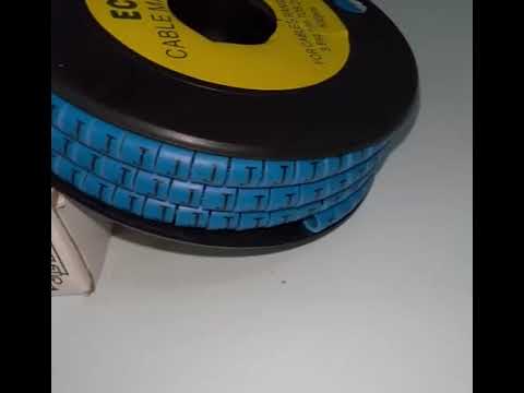 Grippes (J) Cable Marker 3.6mm to 5.2mm Color Blue 1roll 500pcs EC-2B