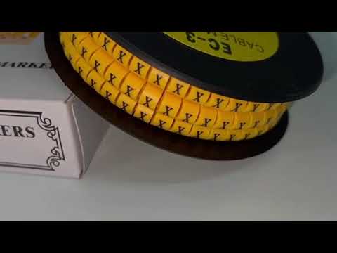 Cable Marker "X" 5.0mm to 7.2mm EC-3 Yellow (350PCS)