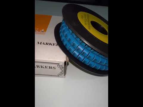 Grippes (F) Cable Marker 5.0mm to 7.2mm (350pcs) Blue EC-3B(F)