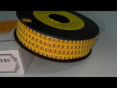 Cable "E" Marker 2.6mm to 4.2mm Yellow EC-1Y, 1000PCS