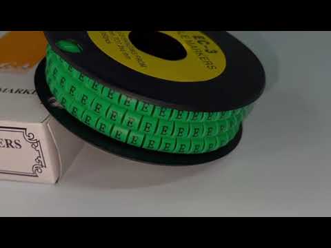 Cable "E" Marker 5.0mm to 7.2mm Green EC-3G 350pcs