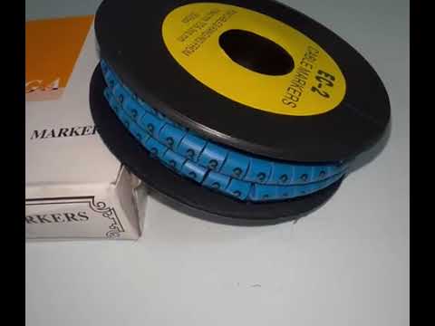 Grippes (3) Cable Marker 3.6mm to 5.2mm Color Blue 1roll 500pcs EC-2B