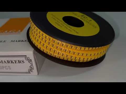 Cable (Y) Marker 2.6mm to 4.2mm ( 1000pcs) Yellow EC-1Y