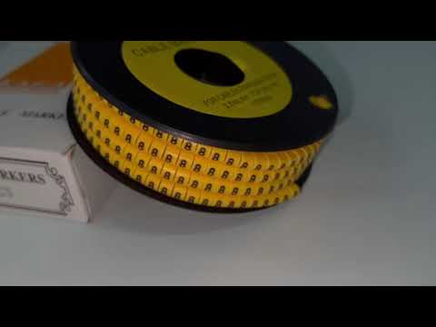 Cable "8" Marker 2.6mm to 4.2mm Yellow EC-1Y, 1000PCS