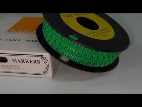 Cable "H" Marker 5.0mm to 7.2mm Green EC-3G 350pcs