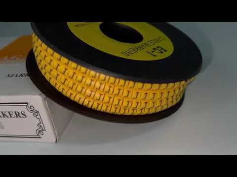 Cable "J" Marker 2.6mm to 4.2mm Yellow EC-1Y, Yellow