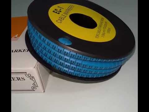 Cable (U) Marker 2.6mm to 4.2mm 1000pcs Blue EC-1B