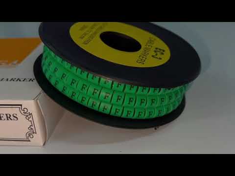 Cable "F" Marker 5.0mm to 7.2mm Green EC-3G 350pcs