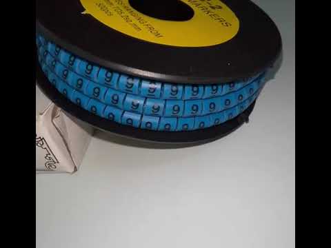 Grippes (9) Cable Marker 3.6mm to 5.2mm Color Blue 1roll 500pcs EC-2B
