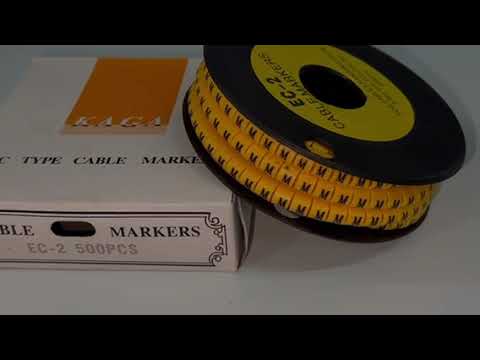Grippes (M) Cable Marker 3.6mm to 5.2mm Color Yellow 1roll 500pcs) EC-2Y