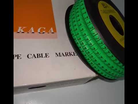 Cable "7" Marker EC-1 Green 2.6mm to 4.2mm 1000pcs 1 Roll  EC-1G(7)