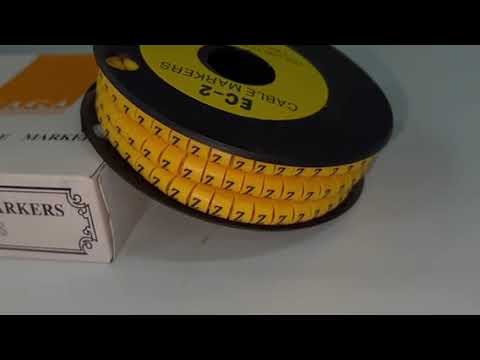 Grippes (Z) Cable Marker 3.6mm to 5.2mm Color Yellow 1 roll (500pcs) EC-2Y