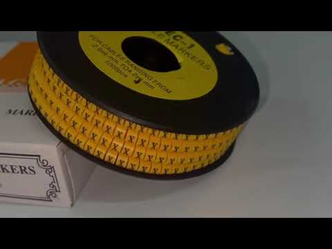 Cable (X) Marker 2.6mm to 4.2mm ( 1000pcs) Yellow EC-1Y