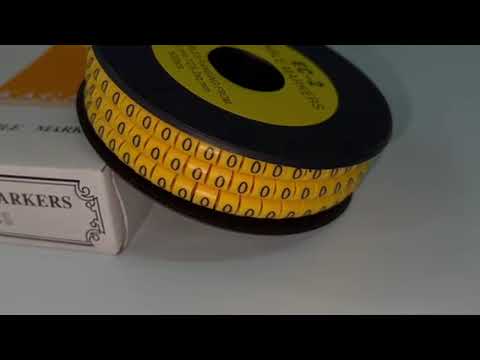 Grippes (O) Cable Marker 3.6mm to 5.2mm Color Yellow 1roll 500pcs) EC-2Y