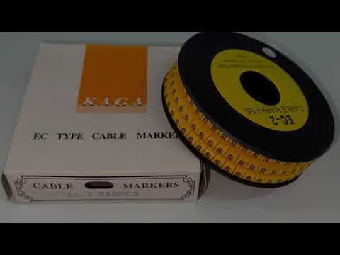 Grippes Cable Marker "S" 3.6mm to 5.2mm Color Yellow 1roll 500pcs EC-2Y