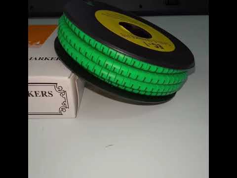 Cable (L) Marker EC-1 Green 2.6mm to 4.2mm 1000pcs 1 Roll   EC-1G(L)