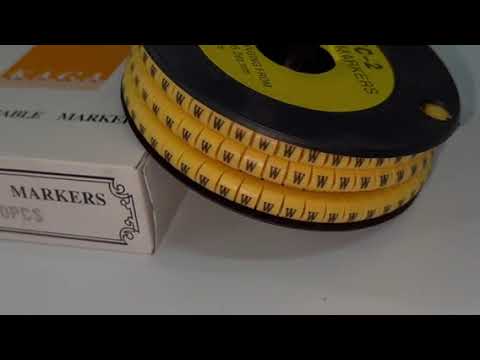 Grippes (W) Cable Marker 3.6mm to 5.2mm Color Yellow 1roll 500pcs) EC-2Y