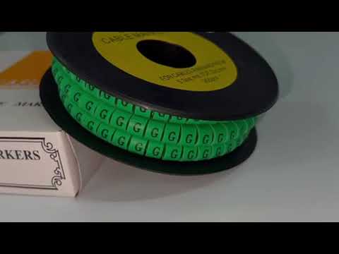 Cable "G" Marker 5.0mm to 7.2mm EC-3G 350pcs Green