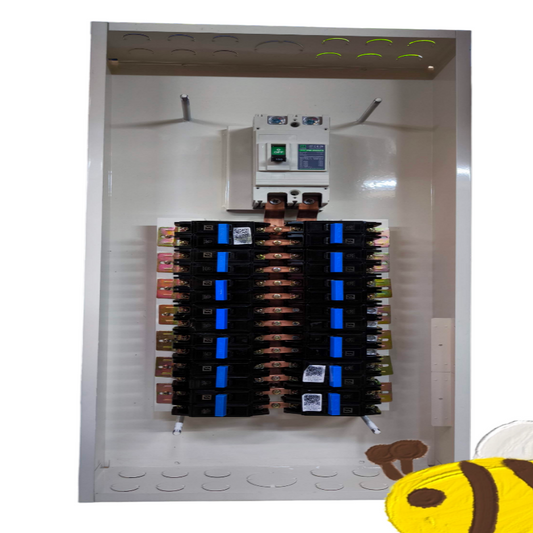 Panel Board 225A 2P Main 14 branches Koten metal enclosure with 14 branch breakers and top 2P main