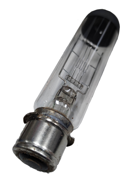 Sylvania incandescent 500W 120V projector lamp with clear glass and metal base