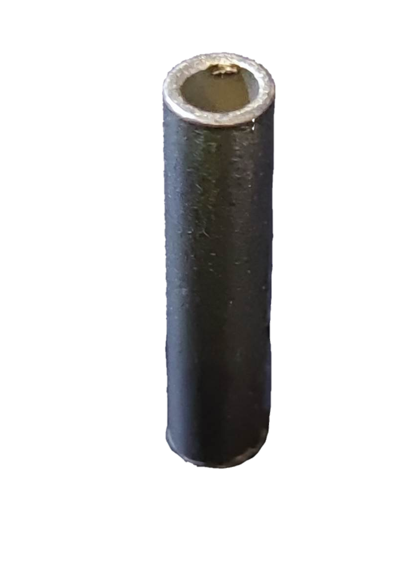 Black insulated electrical butt sleeve with visible metal liner made in China Butt Connector 2mm - 50mm