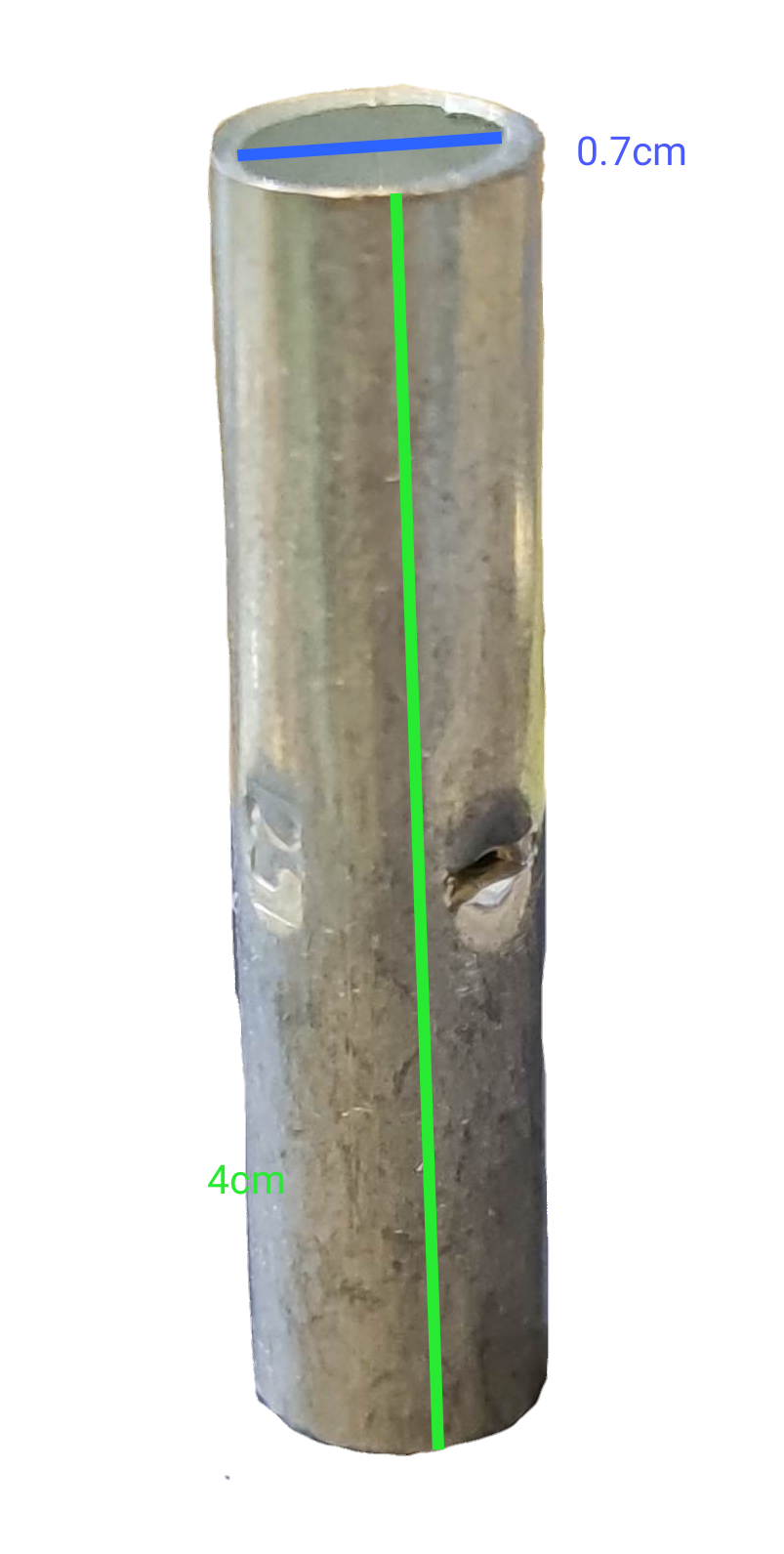 Butt Connector 2mm - 50mm metal crimp sleeve 4cm long cylindrical electrical connector from China