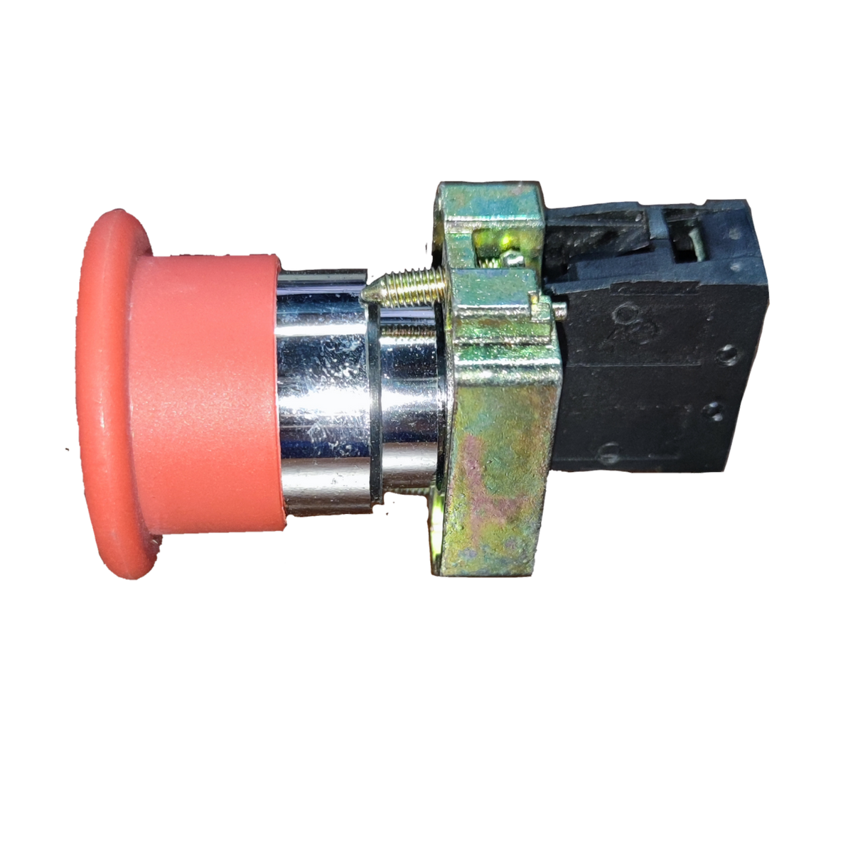 Sassin Push button Head Red 1 NC 5A 220V industrial switch component with metal and plastic parts