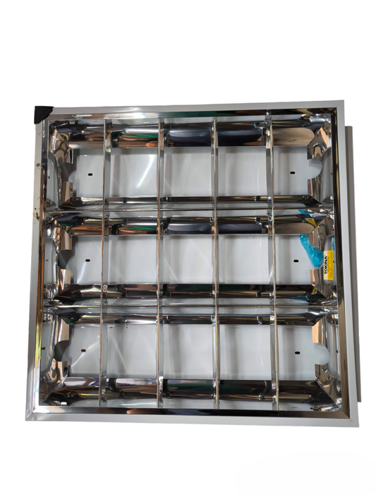 Tokina 3x20W Recessed Fixture for Fluorescent lighting installation accessory with reflective metal grid