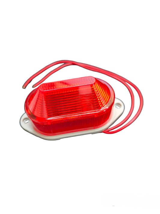 Denko red emergency warning lamp 12 volt with wires for work and safety lighting