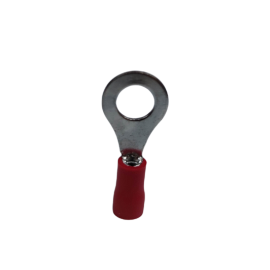 Red insulated ring terminal lugs designed for secure electrical connections and easy installation