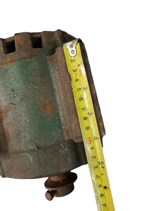 Kinma Induction Motor Single Phase Refurbished with measuring tape showing size of the motor