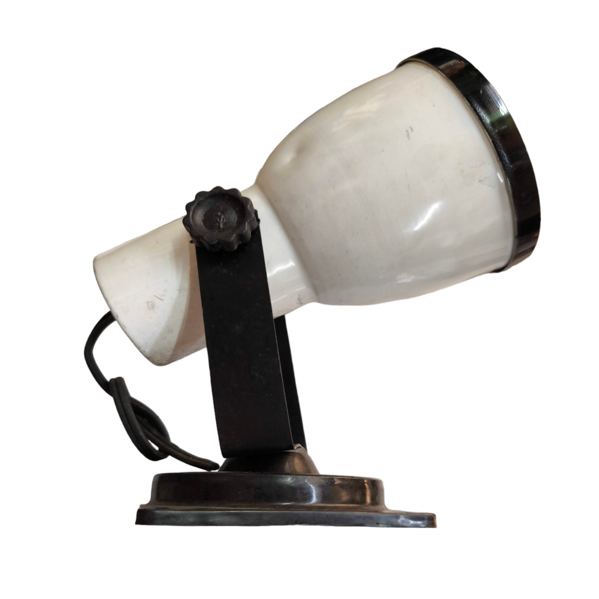 Spot light Holder E27 Socket White adjustable wall mount spotlight with white ceramic head and black swivel bracket