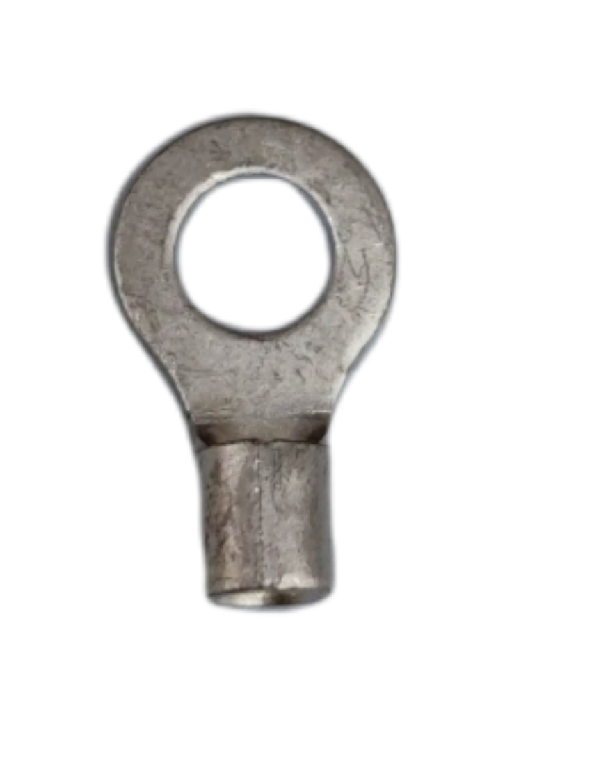 Ring type terminal lugs without insulation for secure electrical connections