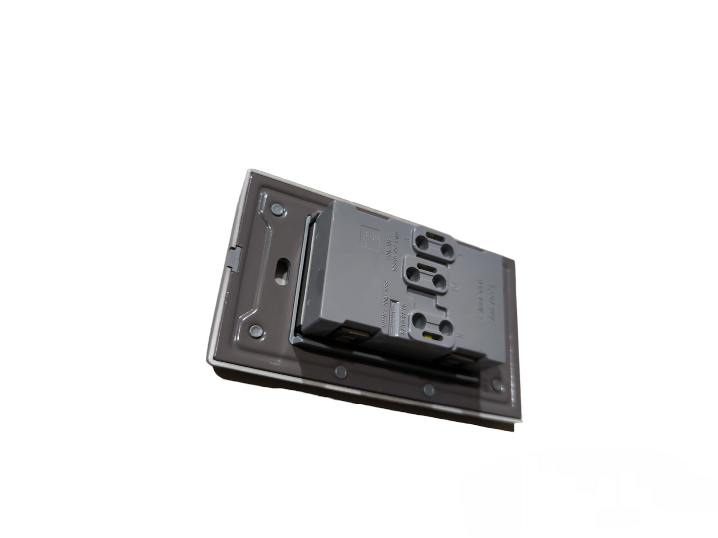 Royu Duplex Universal with Ground 15A 250V power outlet socket in gray for electrical connections