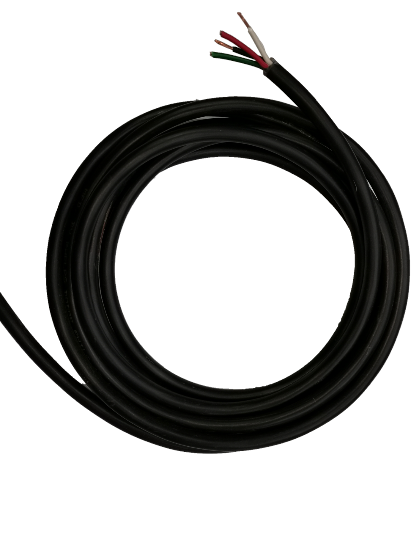 Phelps Dodge 4 core royal cord 5.5mm black electrical wire with exposed colored