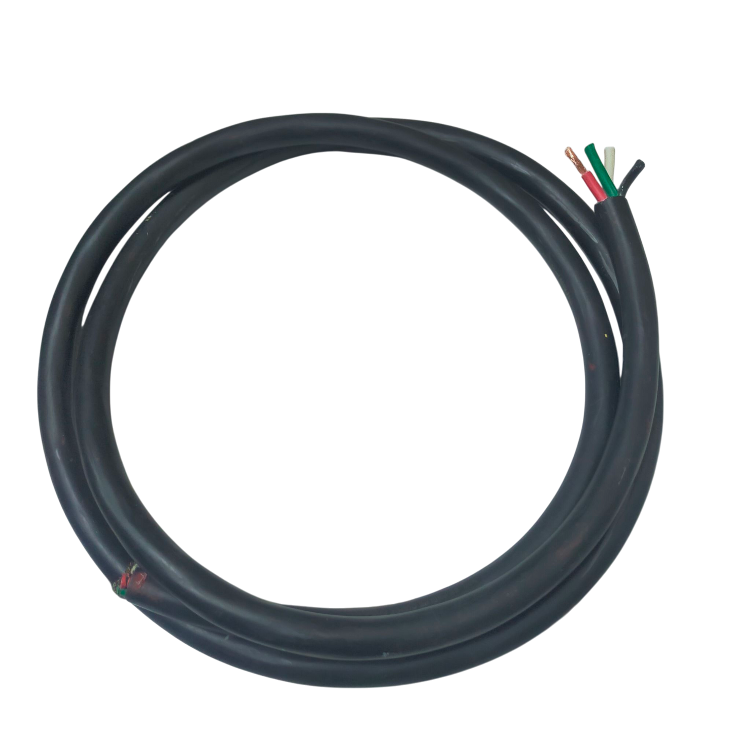Phelps Dodge 4 core royal cord 5.5mm black electrical wire with exposed colored cores