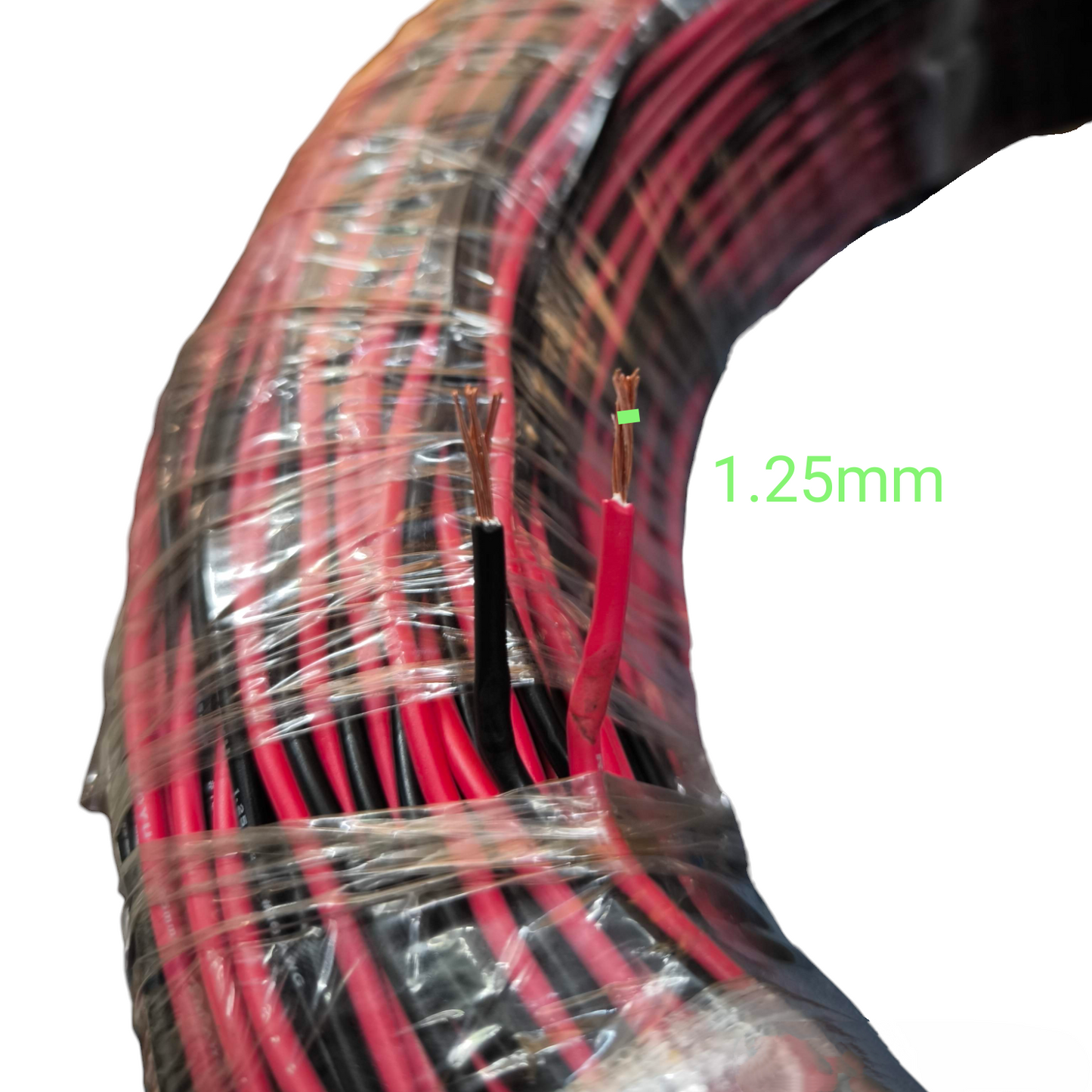 Royu AWG16 Twisted Wire Red and Black 1 Roll tightly coiled and wrapped in plastic