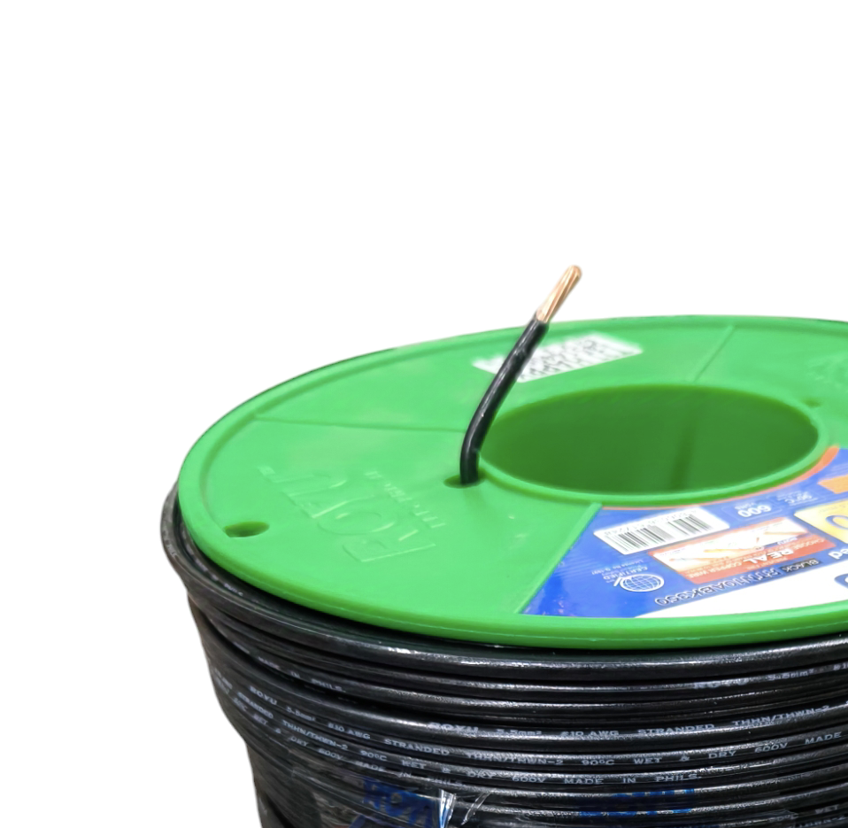 Royu 5.5mm Stranded Wire AWG 10/7 Pre Cut THHN/THWN (80 Meters) Black