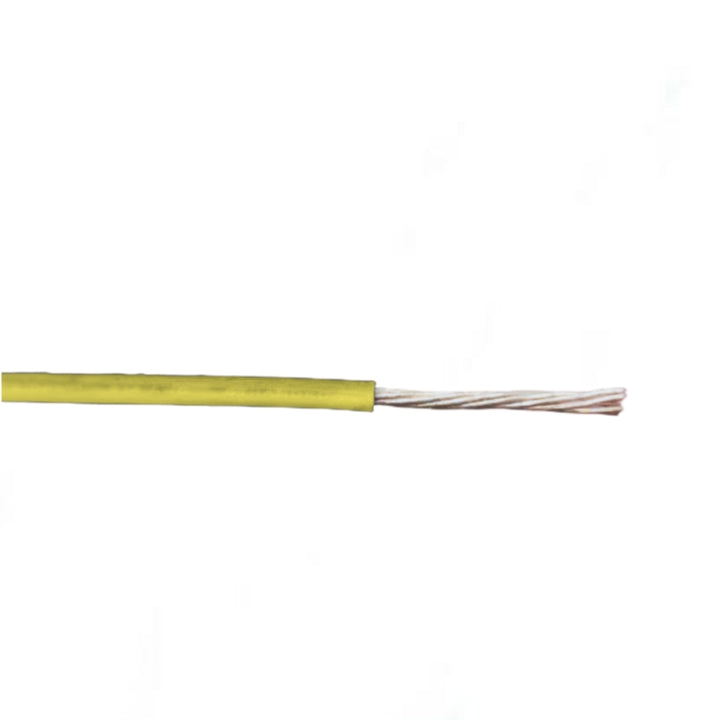 Royu 2.0mm stranded wire yellow with exposed copper strands for electrical wiring