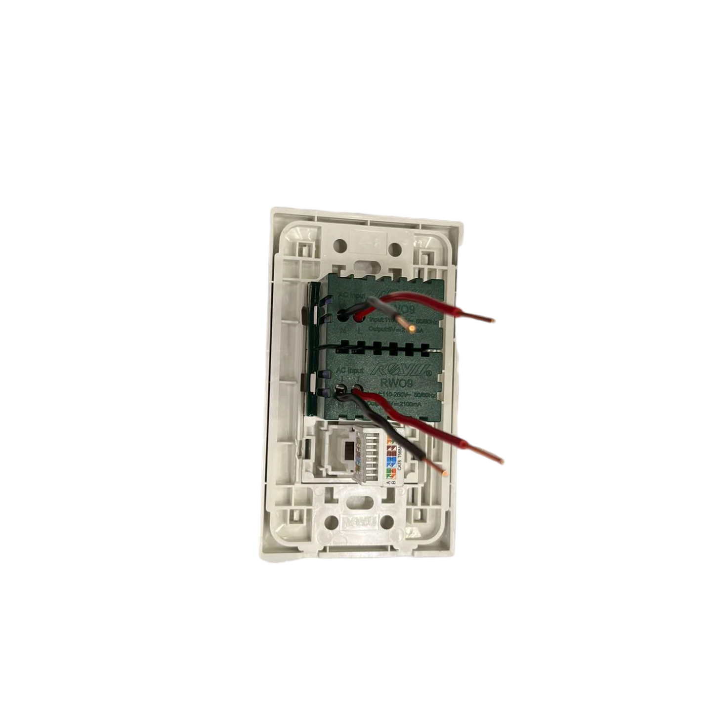Royu 3 gang USB outlet 2100mAh with wiring connections for convenient charging options